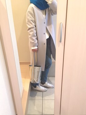「OPAQUE（オペーク）のアイテム」を使った、りまりまさん（レディース・155cm）の冬コーディネート