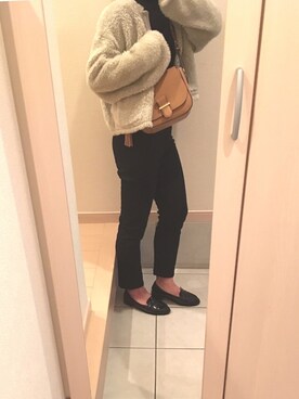 「MACPHEE（マカフィー）のアイテム（ブルゾン）」を使った、りまりまさん（レディース・155cm）の冬コーディネート