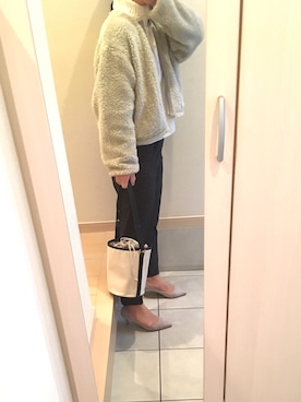 「MACPHEE（マカフィー）のアイテム（ブルゾン）」を使った、りまりまさん（レディース・155cm）の冬コーディネート