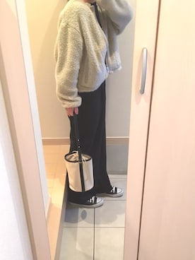 「MACPHEE（マカフィー）のアイテム（ブルゾン）」を使った、りまりまさん（レディース・155cm）の冬コーディネート