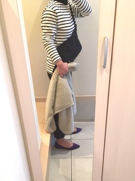 「MACPHEE（マカフィー）のアイテム（ブルゾン）」を使った、りまりまさん（レディース・155cm）の冬コーディネート