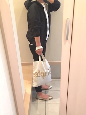 「FOREVER 21（フォーエバー トゥエンティーワン）のアイテム（エコバッグ/サブバッグ）」を使った、りまりまさん（レディース・155cm）の春コーディネート