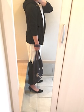 「Deuxieme Classe（ドゥーズィエムクラス）のアイテム（パーカー）」を使った、りまりまさん（レディース・155cm）の春コーディネート