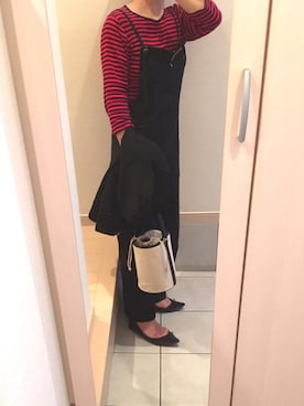 「Drawer（ドゥロワー）のアイテム（トップス）」を使った、りまりまさん（レディース・155cm）の秋コーディネート
