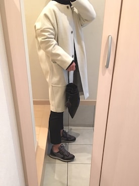 「Le Melange（ル・メランジュ）のアイテム」を使った、りまりまさん（レディース・155cm）の冬コーディネート