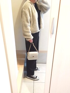 「MACPHEE（マカフィー）のアイテム（ブルゾン）」を使った、りまりまさん（レディース・155cm）の冬コーディネート