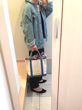「plage（プラージュ）のアイテム（サロペット/オーバーオール）」を使った、りまりまさん（レディース・155cm）の冬コーディネート