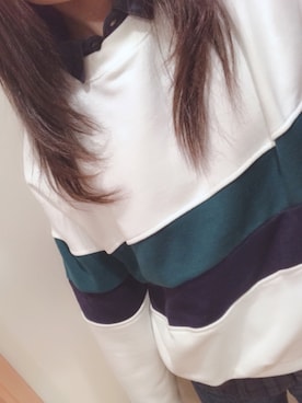 「RAY CASSIN（レイカズン）のアイテム（スウェット）」を使った、milkさん（レディース・151cm）の秋コーディネート