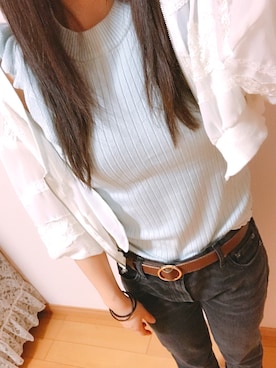 「one after another NICE CLAUP（ワンアフターアナザーナイスクラップ）のアイテム（ブルゾン）」を使った、milkさん（レディース・151cm）の春コーディネート