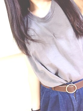 「chocomee（チョコミー）のアイテム（タンクトップ）」を使った、milkさん（レディース・151cm）の夏コーディネート