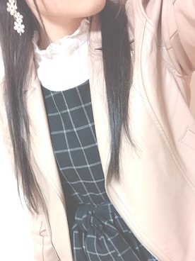 「MAJESTIC LEGON（マジェスティックレゴン）のアイテム（ライダースジャケット）」を使った、milkさん（レディース・151cm）の秋コーディネート