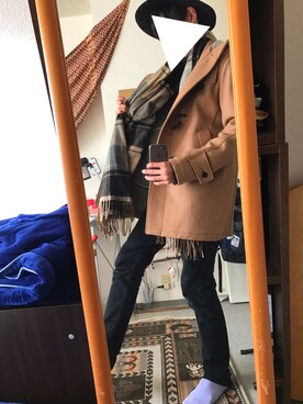 「アイテム（ダッフルコート）」を使った、R.Y.U.S.E.I.さん（メンズ・177cm・10代）の冬コーディネート