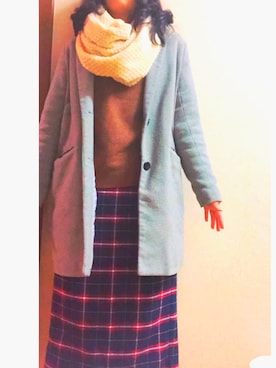 「reca（レカ）のアイテム（チェスターコート）」を使った、miAさん（レディース・162cm）の冬コーディネート