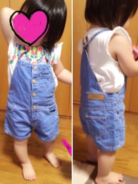 「連投すみません」｜minaton☺︎Kidsさん（キッズ・80cm）の夏コーディネート