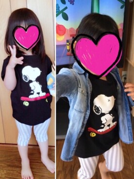 「大好き」｜minaton☺︎Kidsさん（キッズ・90cm）の夏コーディネート