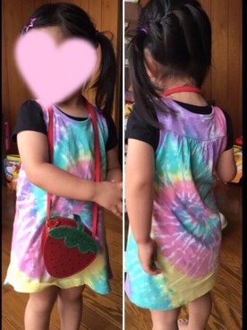「連投すみません」｜minaton☺︎Kidsさん（キッズ・90cm）の夏コーディネート