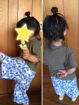 「連投すみません」｜minaton☺︎Kidsさん（キッズ・90cm）の夏コーディネート