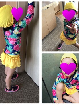 「連投すみません」｜minaton☺︎Kidsさん（キッズ・100cm）の夏コーディネート