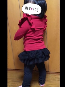 「連投すみません」｜minaton☺︎Kidsさん（キッズ・80cm）の秋コーディネート