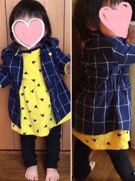 「連投すみません」｜minaton☺︎Kidsさん（キッズ・80cm）の秋コーディネート