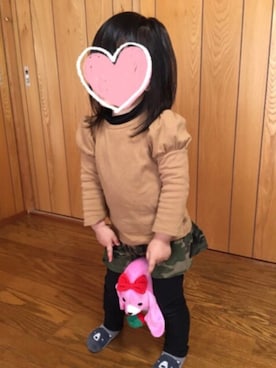 「連投すみません」｜minaton☺︎Kidsさん（キッズ・90cm）の秋コーディネート
