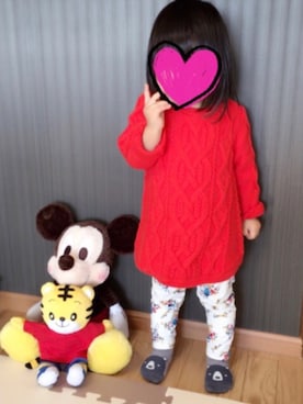 「連投すみません」｜minaton☺︎Kidsさん（キッズ・90cm）の秋コーディネート
