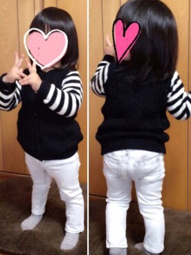 「連投すみません」｜minaton☺︎Kidsさん（キッズ・90cm）の秋コーディネート