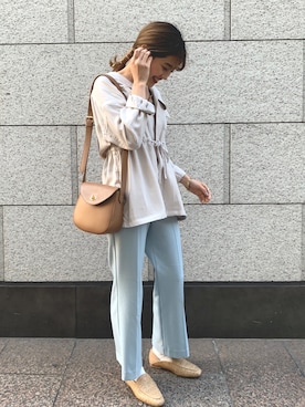 「ぺプラム」｜「アイテム（その他シューズ）」を使った、はるのさん（レディース・156cm）の春コーディネート