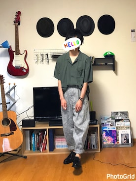 「NICHOLAS DALEY（ニコラスデイリー）のアイテム（パンツ）」を使った、issiさん（メンズ・164cm）の夏コーディネート