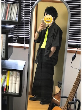 「SISE（シセ）のアイテム（パンツ）」を使った、issiさん（メンズ・164cm）の夏コーディネート