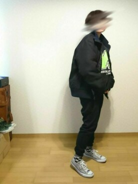 「Carhartt（カーハート）のアイテム（ブルゾン）」を使った、マカさん（レディース・158cm）の冬コーディネート