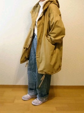 「Journal Standard TRISECT（トライセクト）のアイテム（モッズコート）」を使った、マカさん（レディース・158cm）の春コーディネート