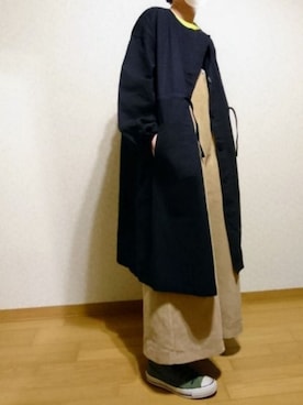 「rps（アールピーエス）のアイテム（モッズコート）」を使った、マカさん（レディース・158cm）の春コーディネート