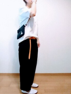 「お買い物」｜「アイテム（アクセサリー）」を使った、マカさん（レディース・158cm）の夏コーディネート