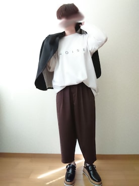 「モンクシューズ」｜「アイテム（その他）」を使った、マカさん（レディース・158cm）の冬コーディネート