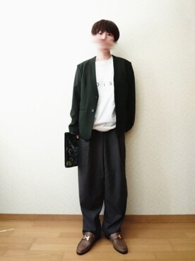 「平成最後のWEARISTAセンバツ」｜「アイテム（ノーカラージャケット）」を使った、マカさん（レディース・158cm）の春コーディネート