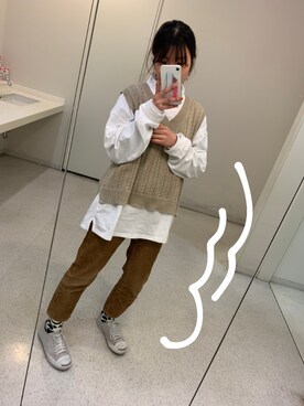 「服飾学生」｜「アイテム（アクセサリー）」を使った、khaco.69さん（レディース・163cm）の冬コーディネート