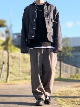 「kutir（クティール）のアイテム（ジャケット/アウター）」を使った、sakuさん（メンズ・165cm）の春コーディネート