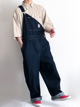 サロペット オーバーオールを使った 秋コーデ のメンズ人気ファッションコーディネート Wear
