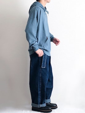 「HARE（ハレ）のアイテム（シューズ）」を使った、sakuさん（メンズ・165cm）の秋コーディネート