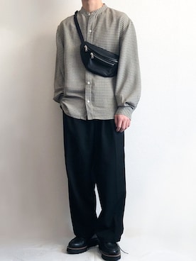 「HARE（ハレ）のアイテム（シューズ）」を使った、sakuさん（メンズ・165cm）の秋コーディネート