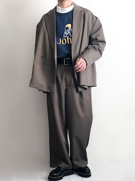「HARE（ハレ）のアイテム（シューズ）」を使った、sakuさん（メンズ・165cm）の秋コーディネート