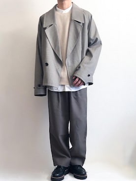 「HARE（ハレ）のアイテム（シューズ）」を使った、sakuさん（メンズ・165cm）の秋コーディネート
