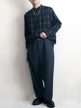 「HARE（ハレ）のアイテム（シューズ）」を使った、sakuさん（メンズ・165cm）の秋コーディネート