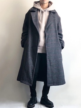 「HARE（ハレ）のアイテム（シューズ）」を使った、sakuさん（メンズ・165cm）の冬コーディネート