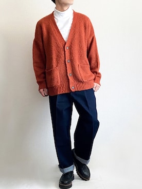 「HARE（ハレ）のアイテム（シューズ）」を使った、sakuさん（メンズ・165cm）の冬コーディネート