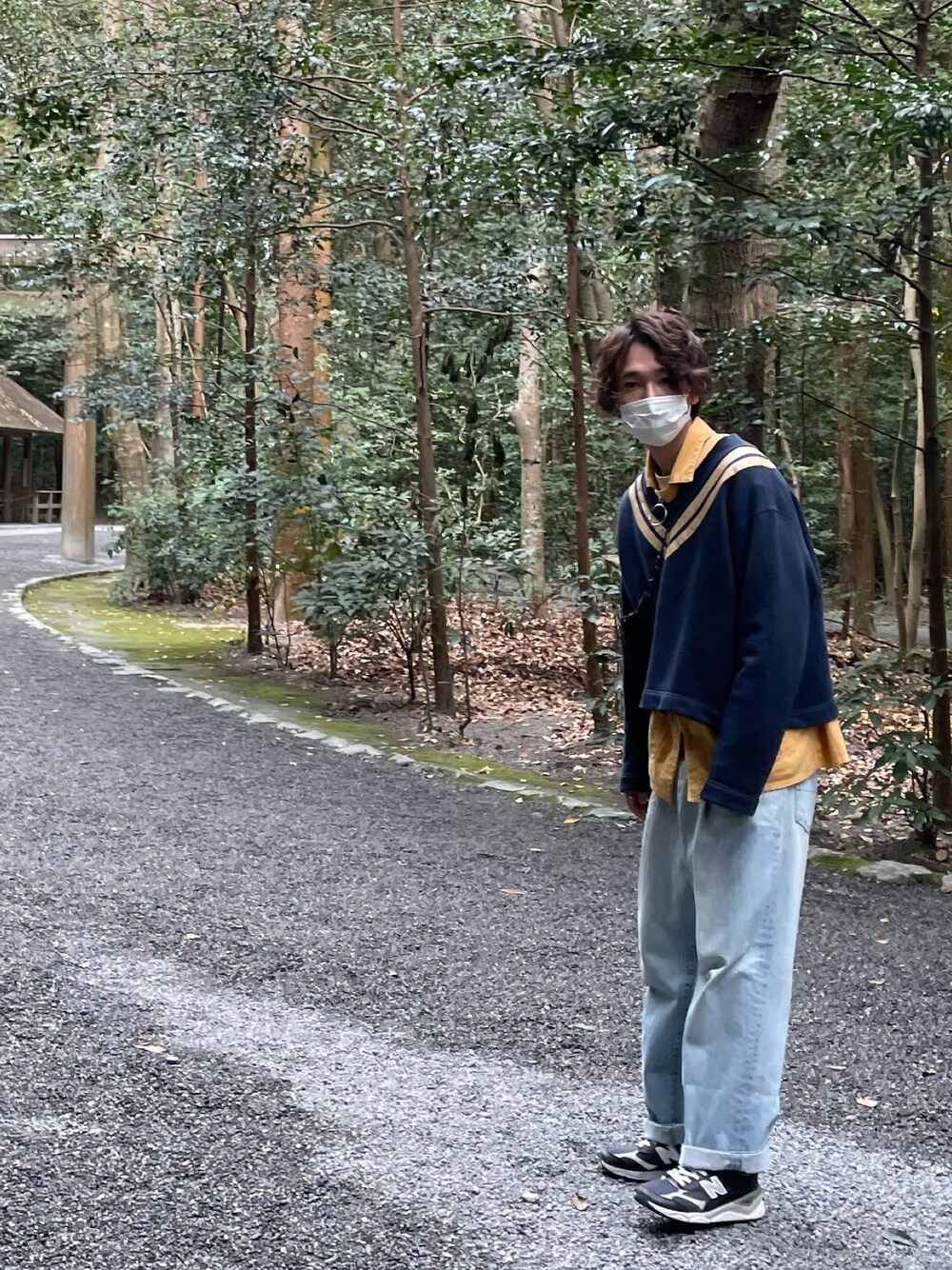 「ドメスティックブランド、neonsign」｜「NEONSIGNのアイテム（ニット/セーター、ブラック系）」を使った、icecafewienerさん（メンズ・169cm）の冬コーディネートの1枚目の写真