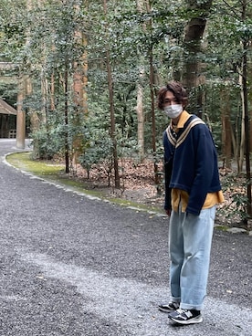 「neonsign」｜「アイテム（その他アウター）」を使った、icecafewienerさん（メンズ・169cm）の冬コーディネート