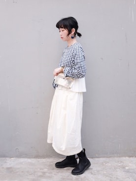 「日系休闲」｜「アイテム（ジャケット/アウター）」を使った、茶さん（レディース・162cm）の春コーディネート