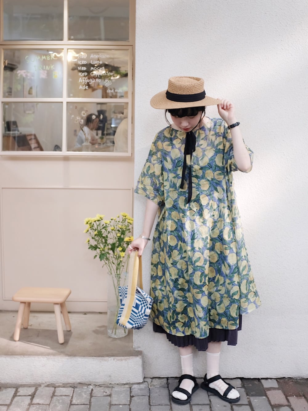 bulle de savonマルメロプリント おばけワンピースと扇子 bulle de savonマルメロプリント おばけワンピースと扇子 - メルカリ